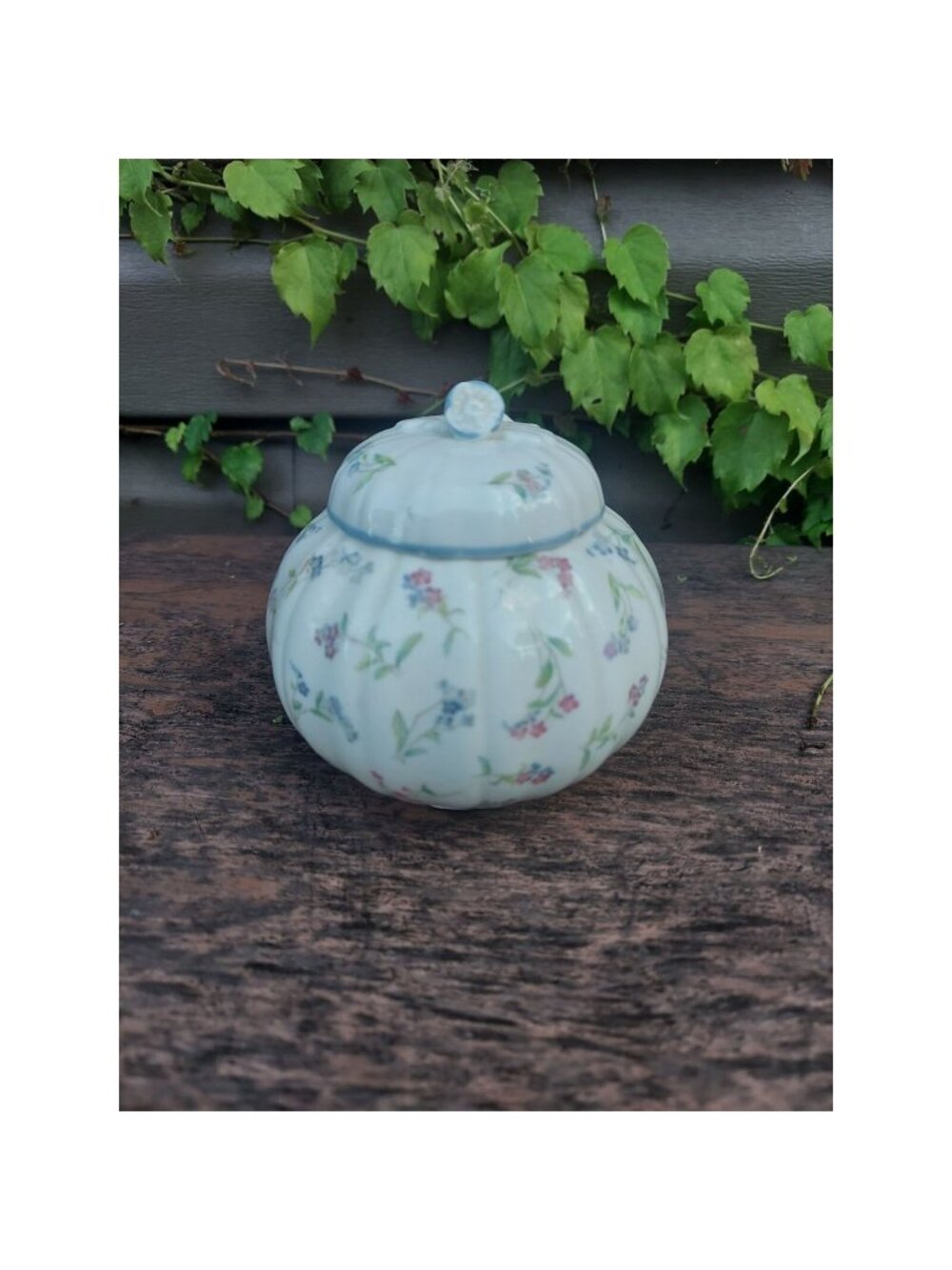 Royal Worcester Forget Me Not Small Lidded Dish -- Lid Damaged